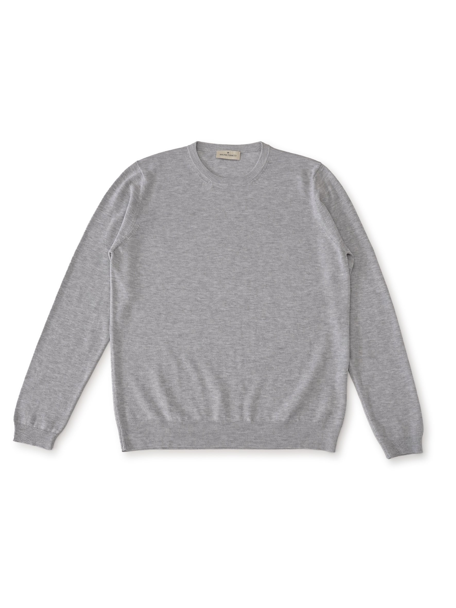 Grauer Cotton-Roundneck